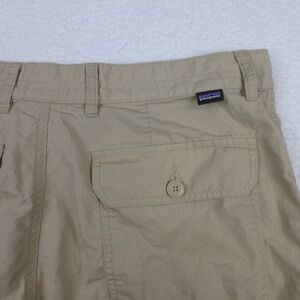 PATAGONIA Ripstop Shorts Mens 33 Khaki Lightweight All Wear Stretch Outdoor Hike